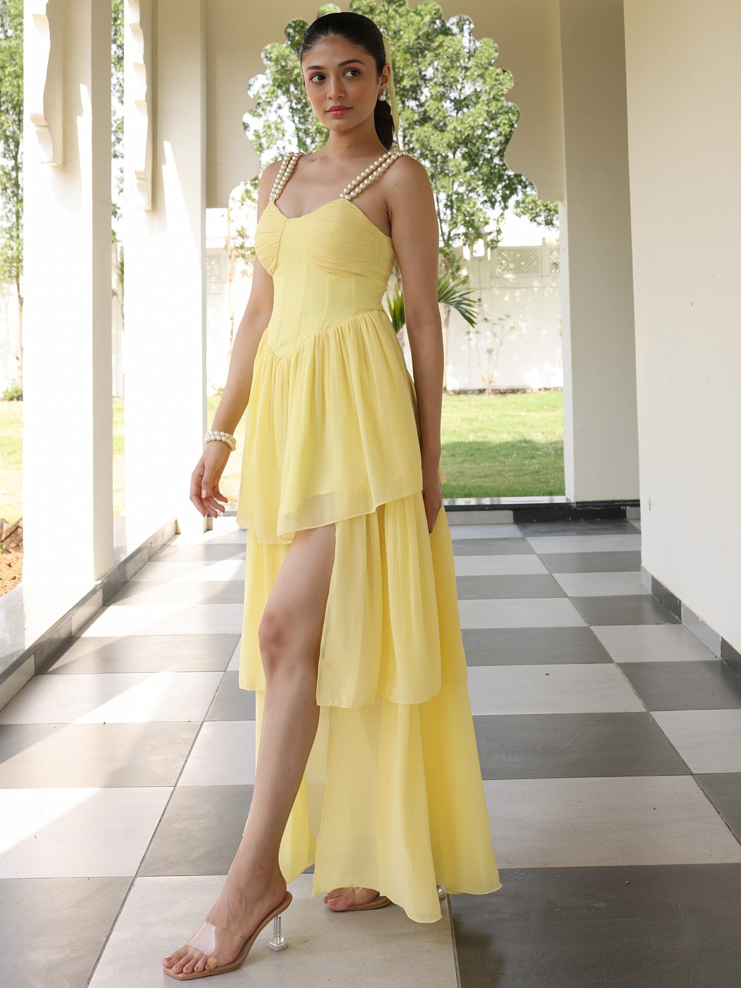 ButterScotch Icecream Asymmetric Dress