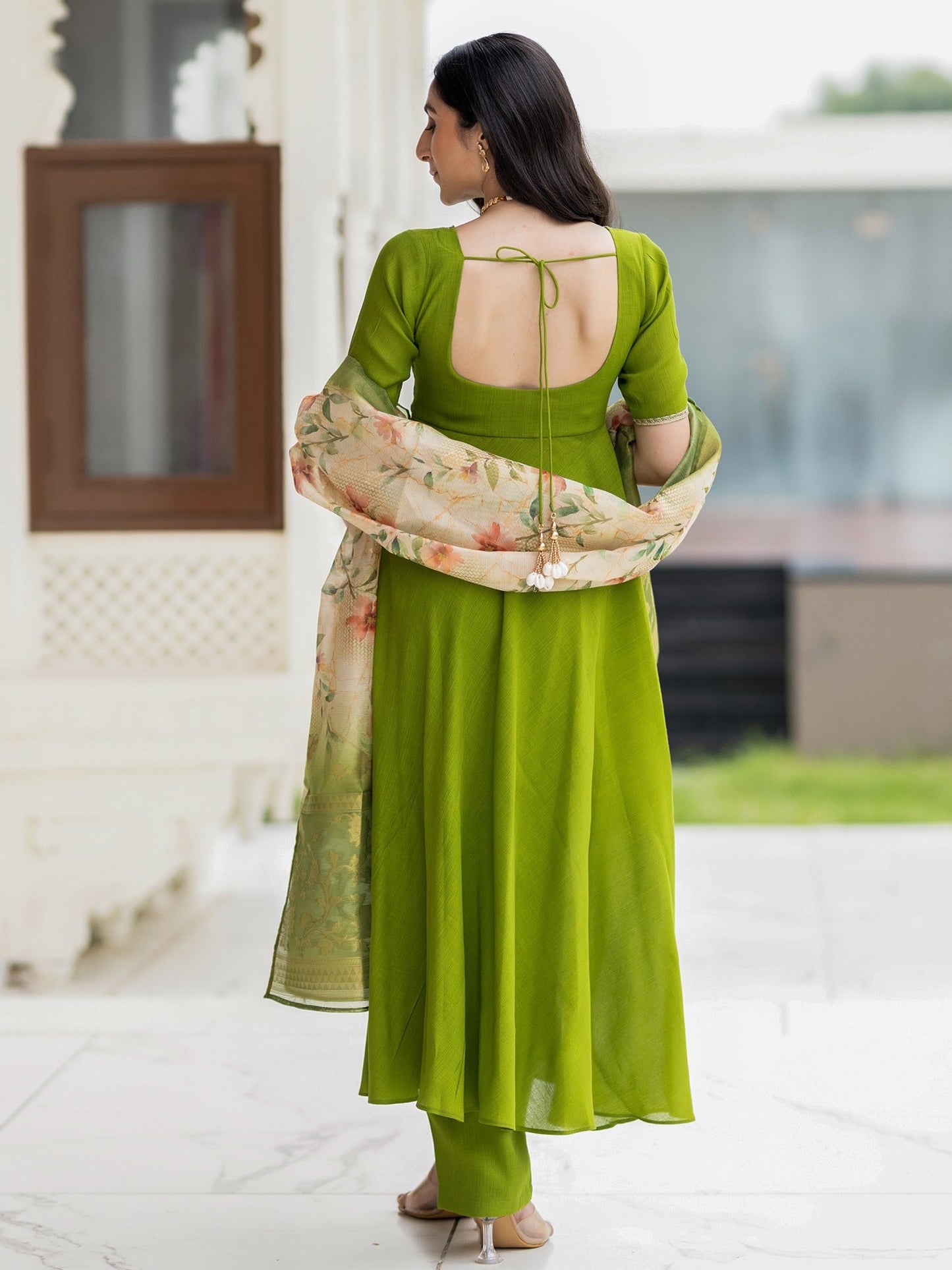 Ethnic Olive Suit Set