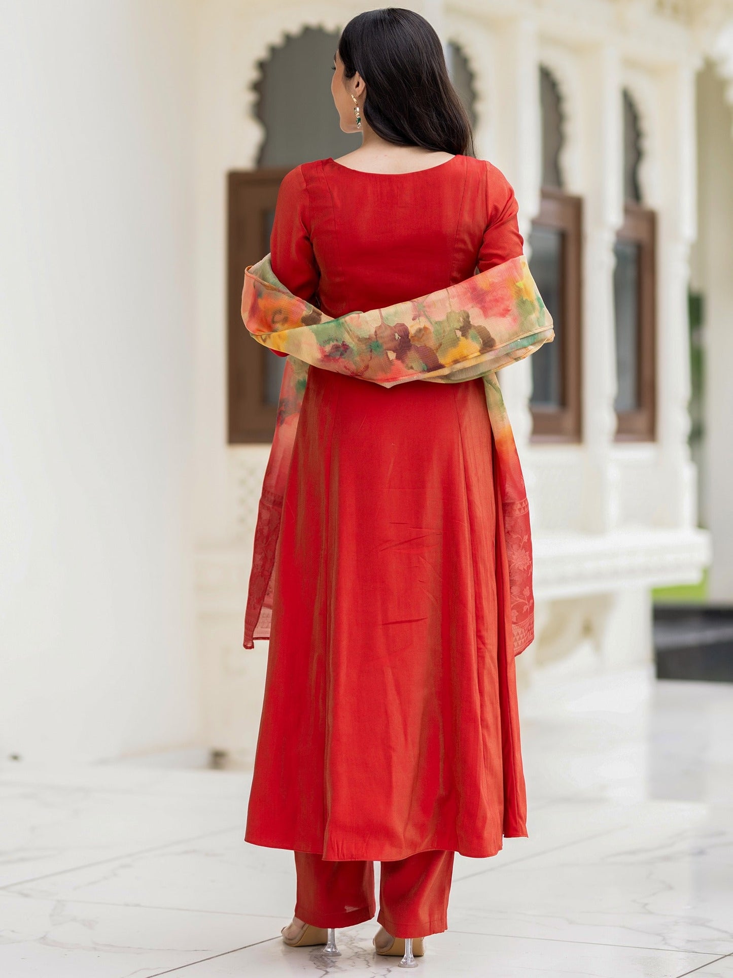 Ethnic Red Suit Set