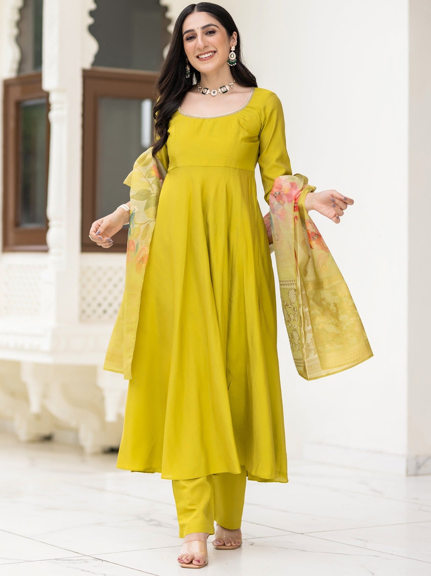 Ethnic Green Suit Set