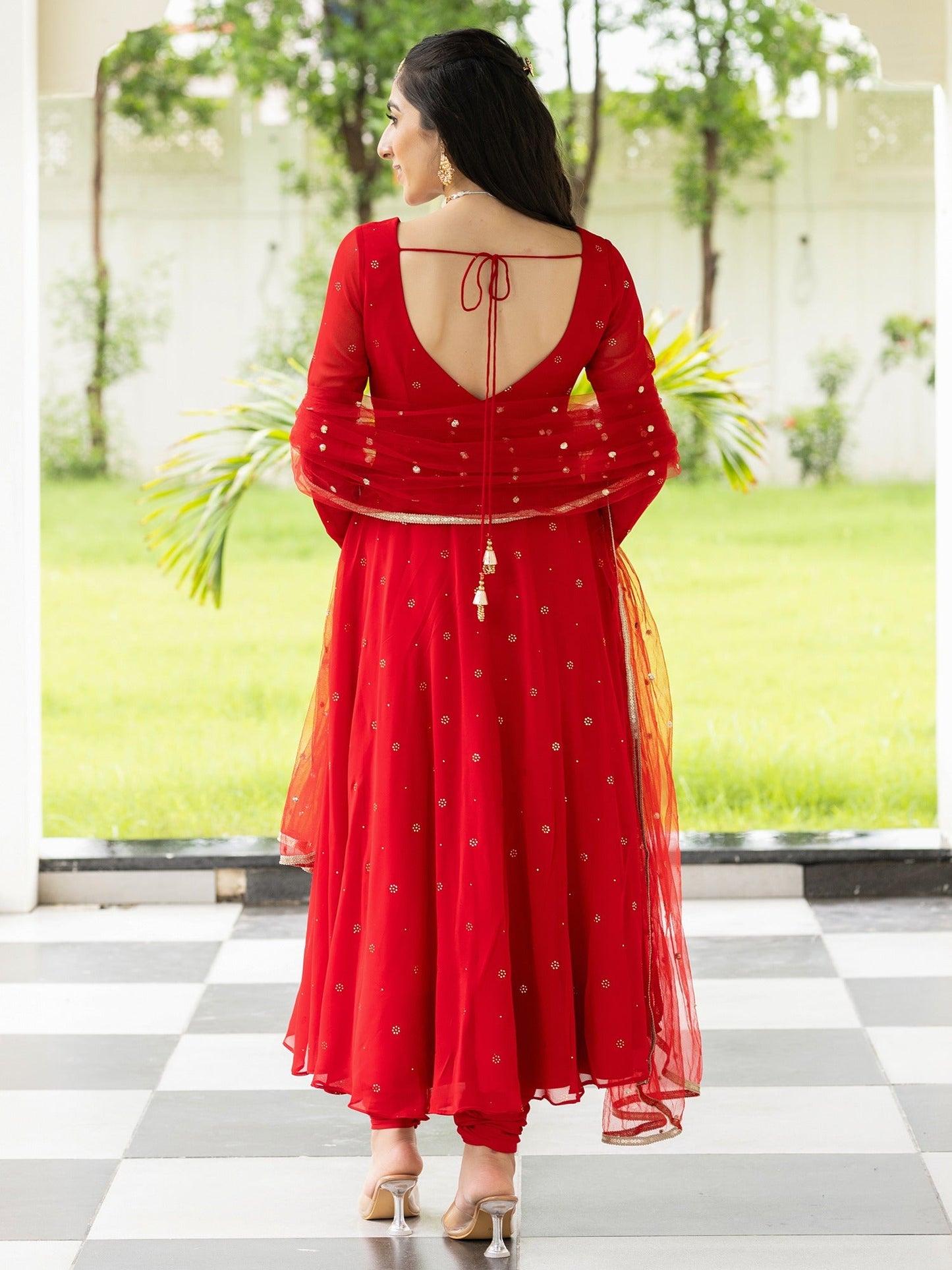 Meher Red Anarkali