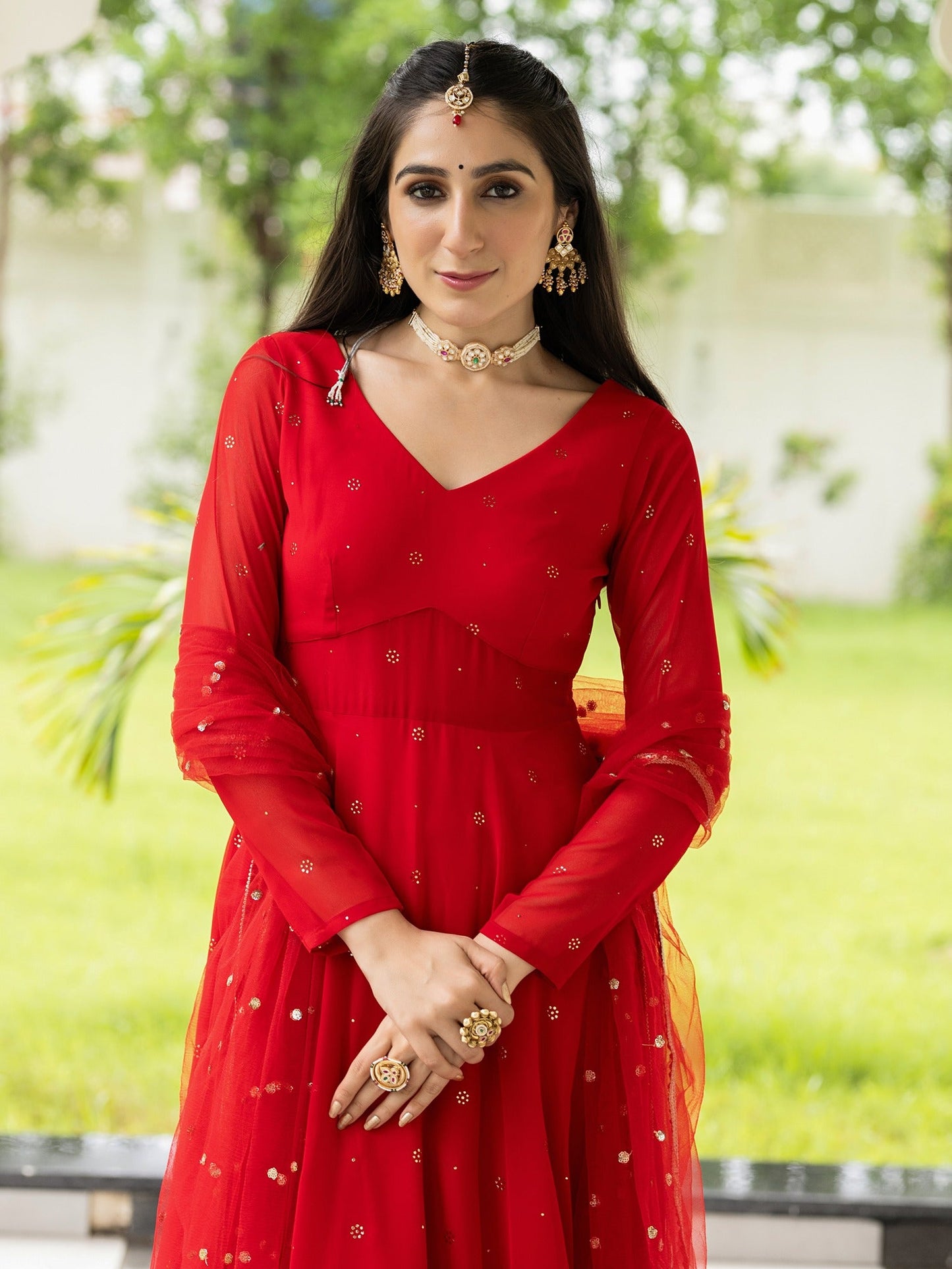 Meher Red Anarkali