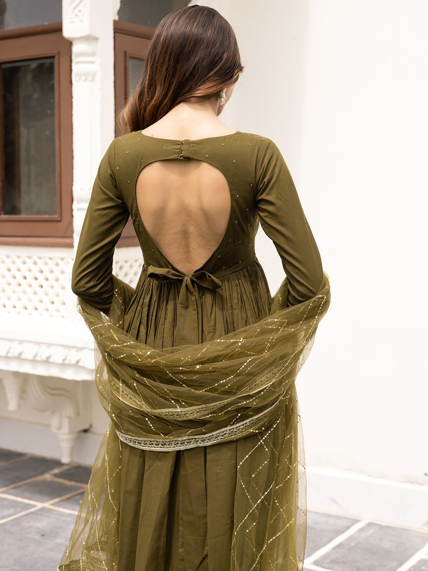 Sitaara Green Anarkali Set