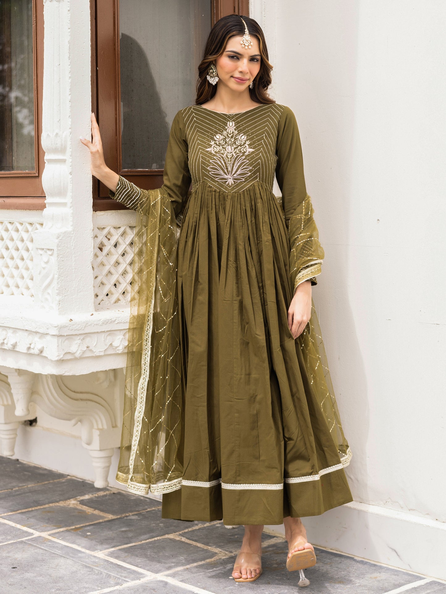 Sitaara Green Anarkali Set