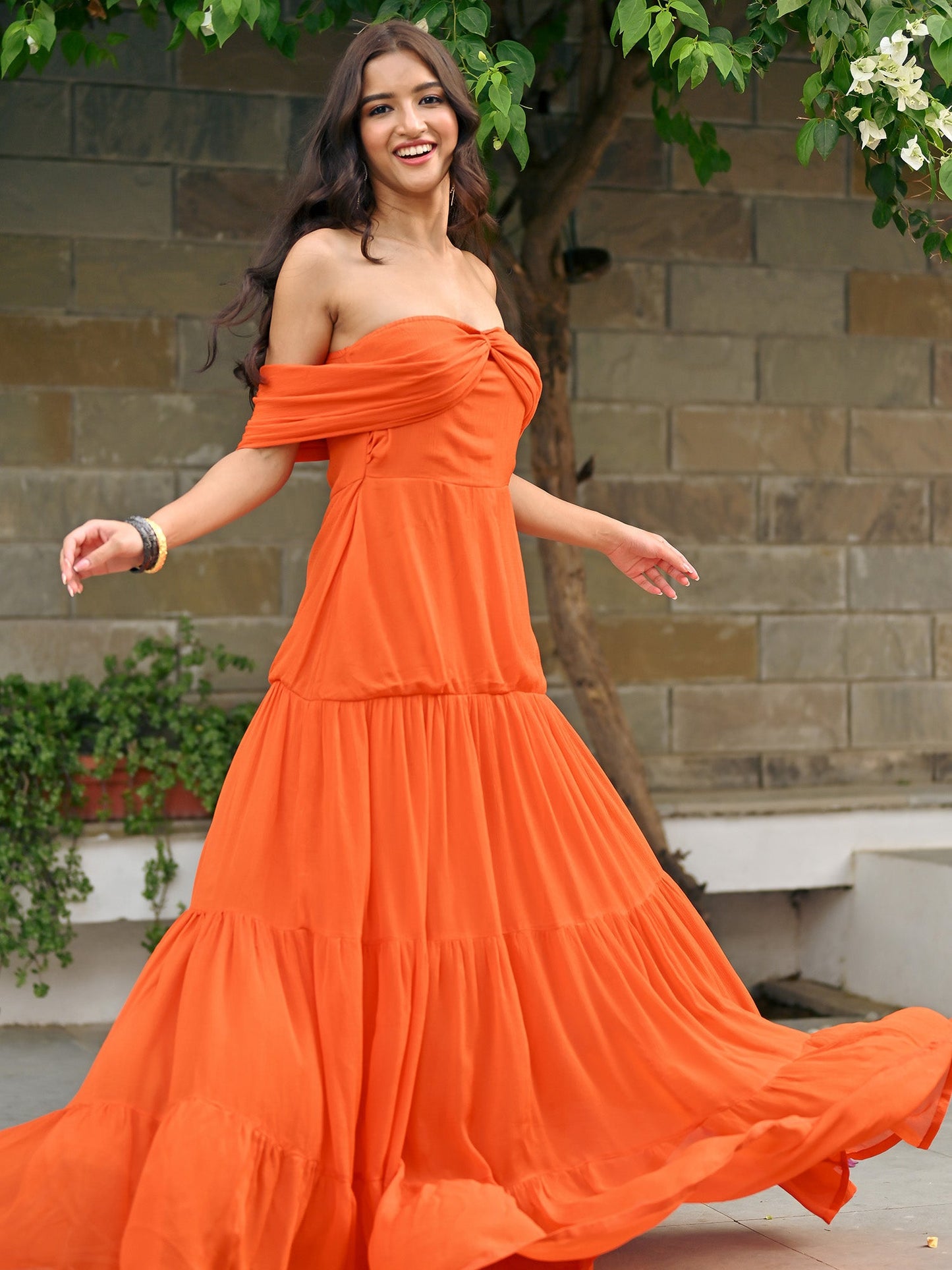 Venti Off Shoulder Dress