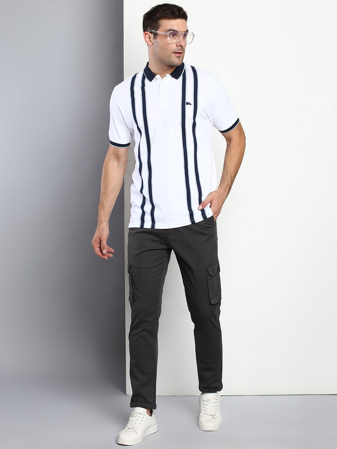 Men's Tapered Fit Cotton Cargo (Charcoal Gery)
