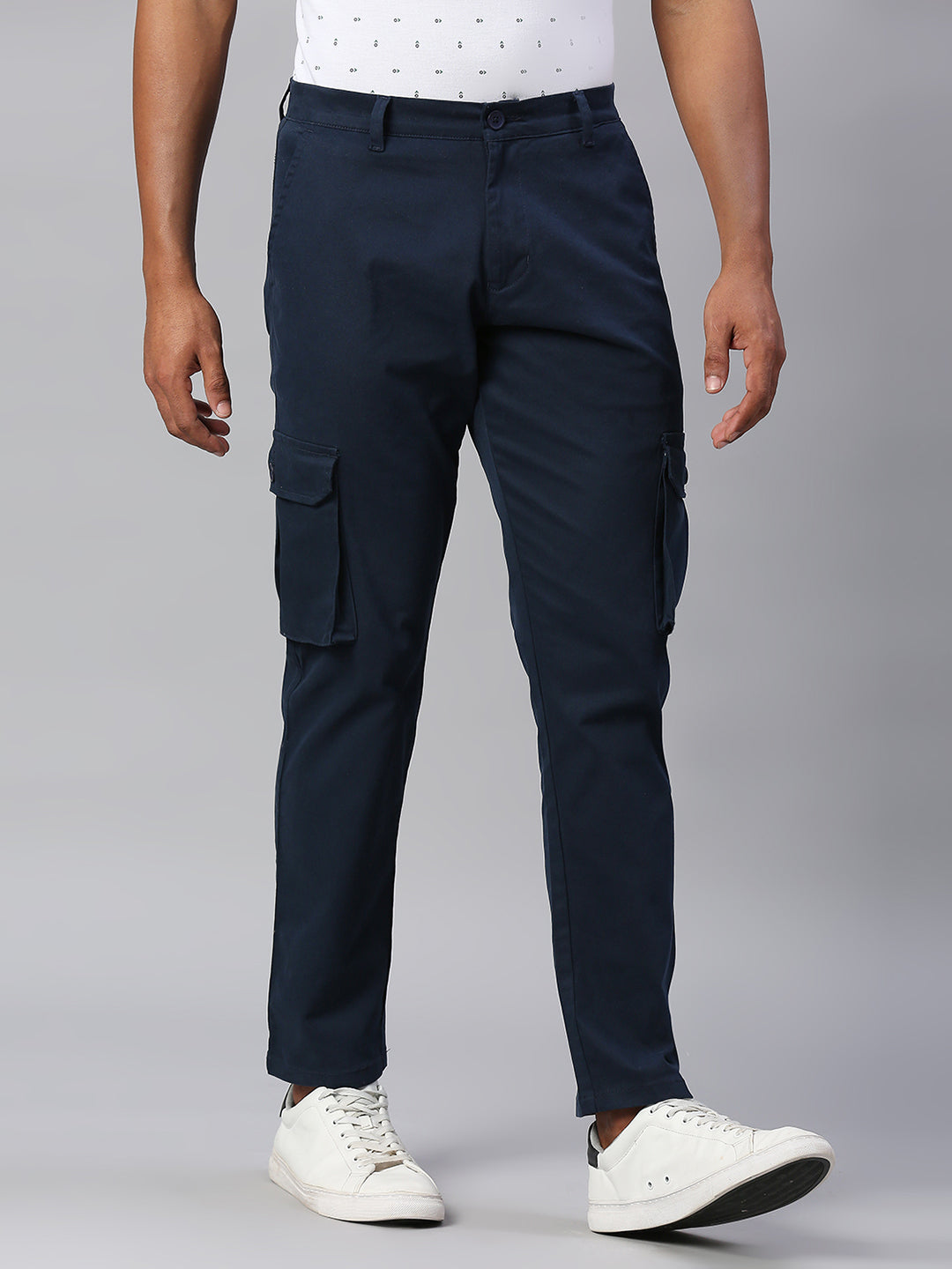 Men's Tapered Fit Cotton Cargo (Royal Blue)