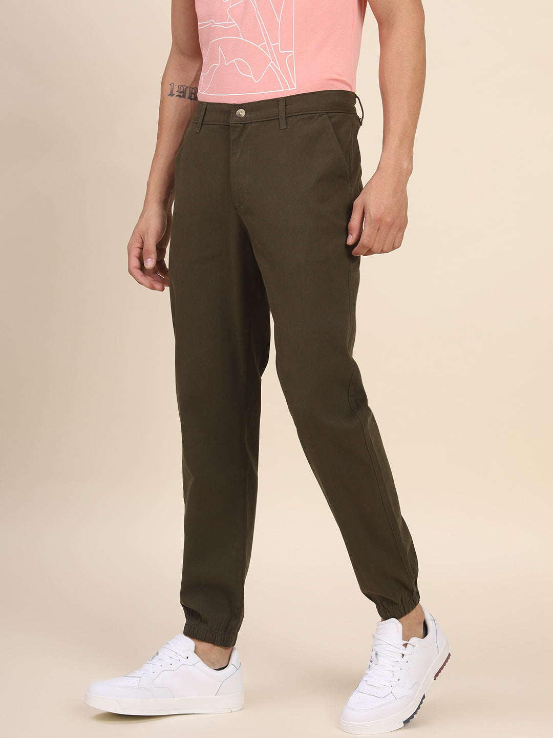 Men's Dark Olive Jogger Smart Casual Look For Season Essential