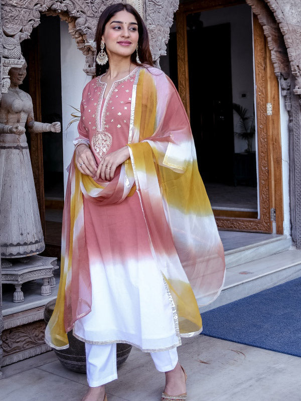 Tie-Dye Kurta Set Without Dupatta