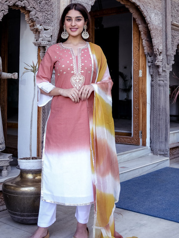 Tie-Dye Kurta Set Without Dupatta