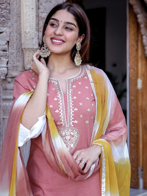 Tie-Dye Kurta Set Without Dupatta