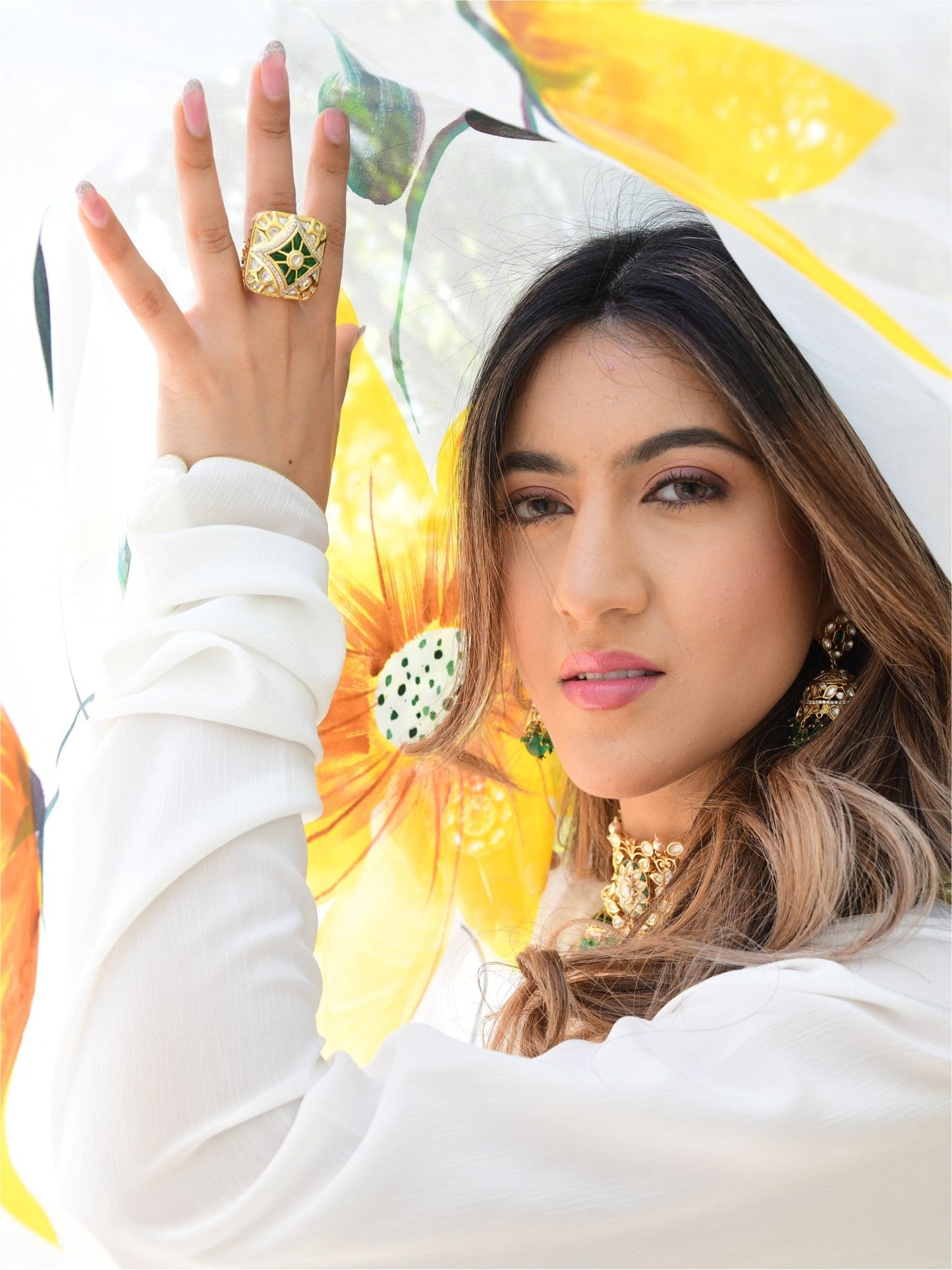 White Kurta And Sharara Set