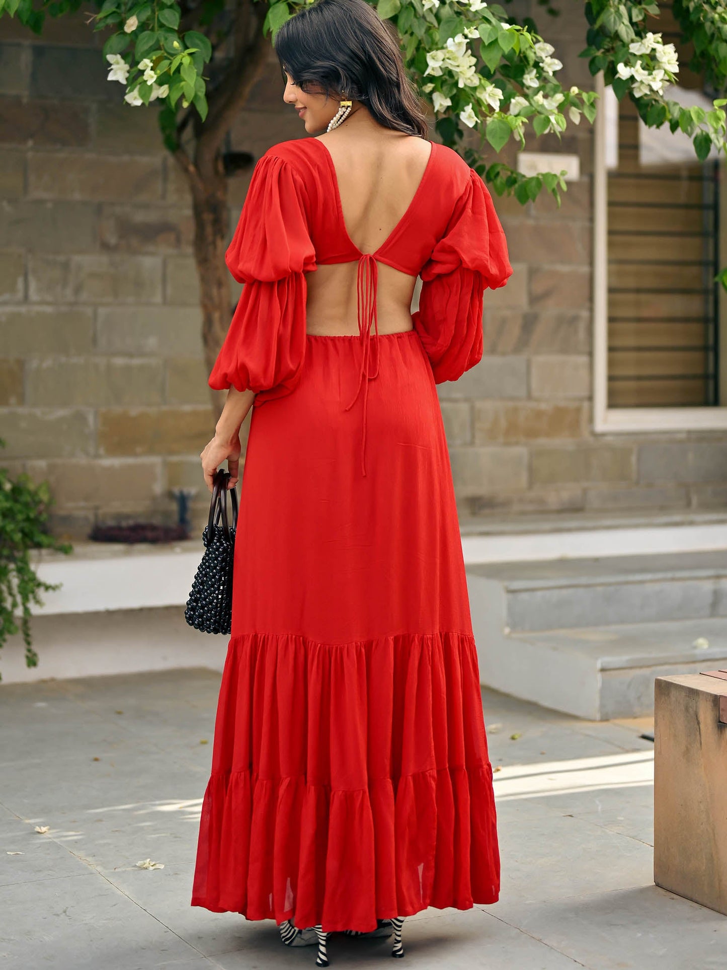 Kristina Red long Dress