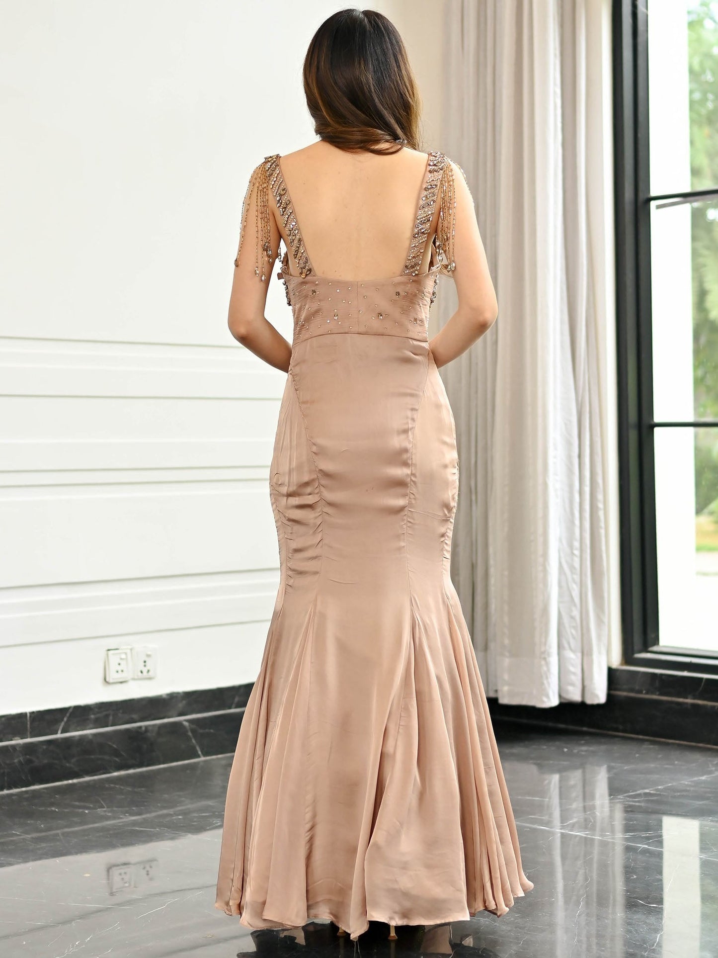 Crystal Couture Bronze Ball Gown