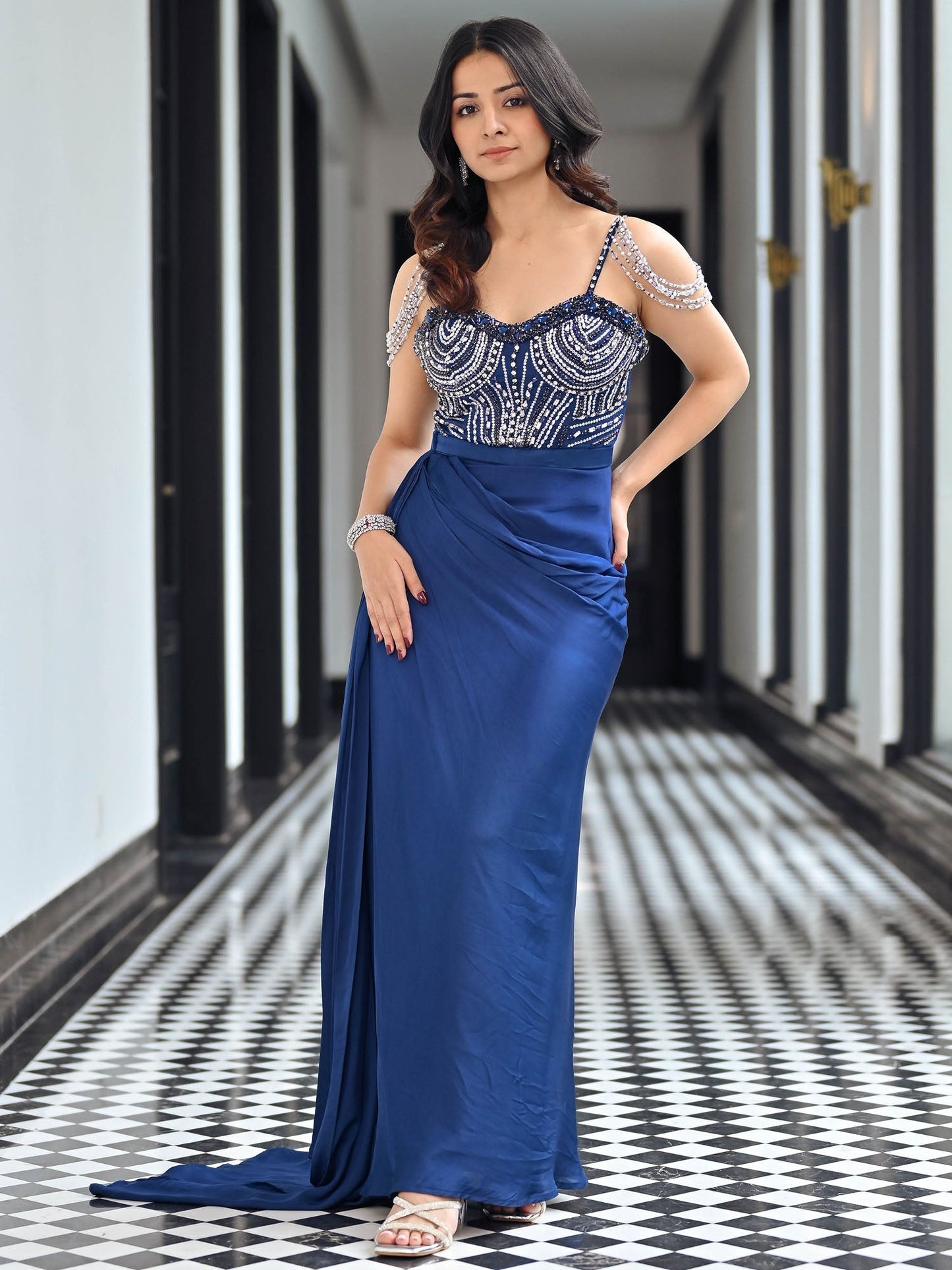 Crystal Couture Royal Blue Ball Gown