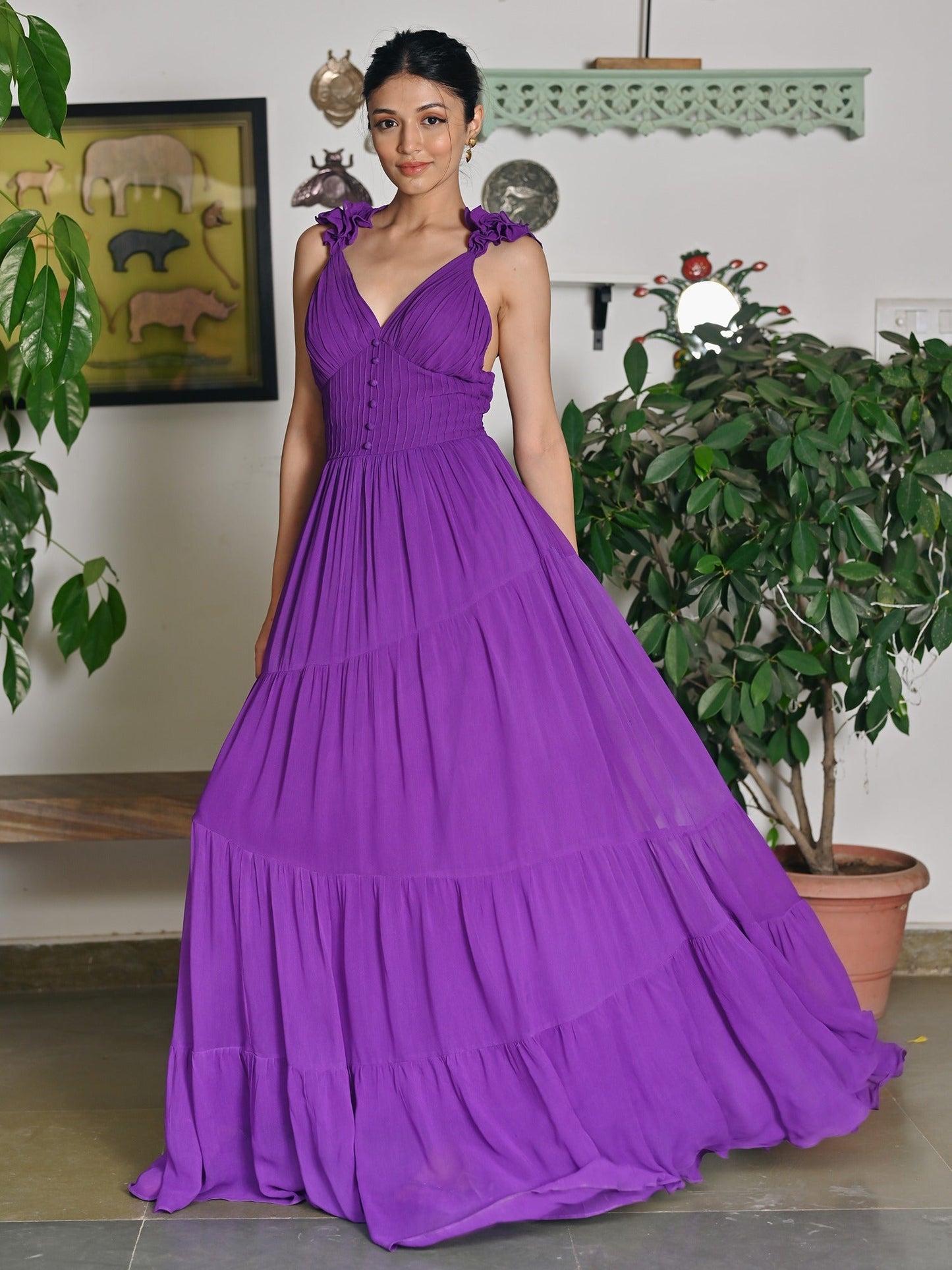 Ruffle Princess Purple dress