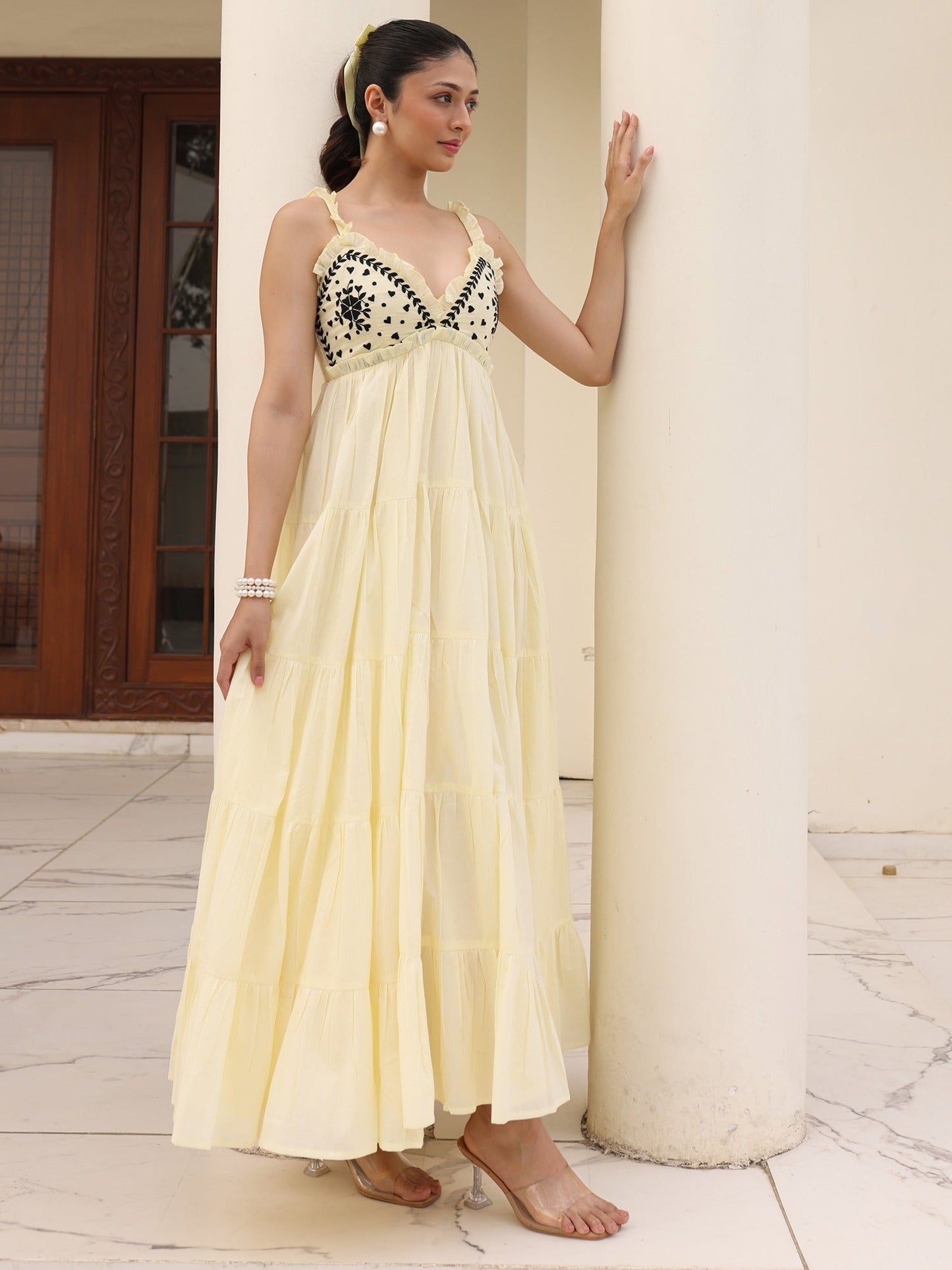 Butter Crossiant Yellow Dress