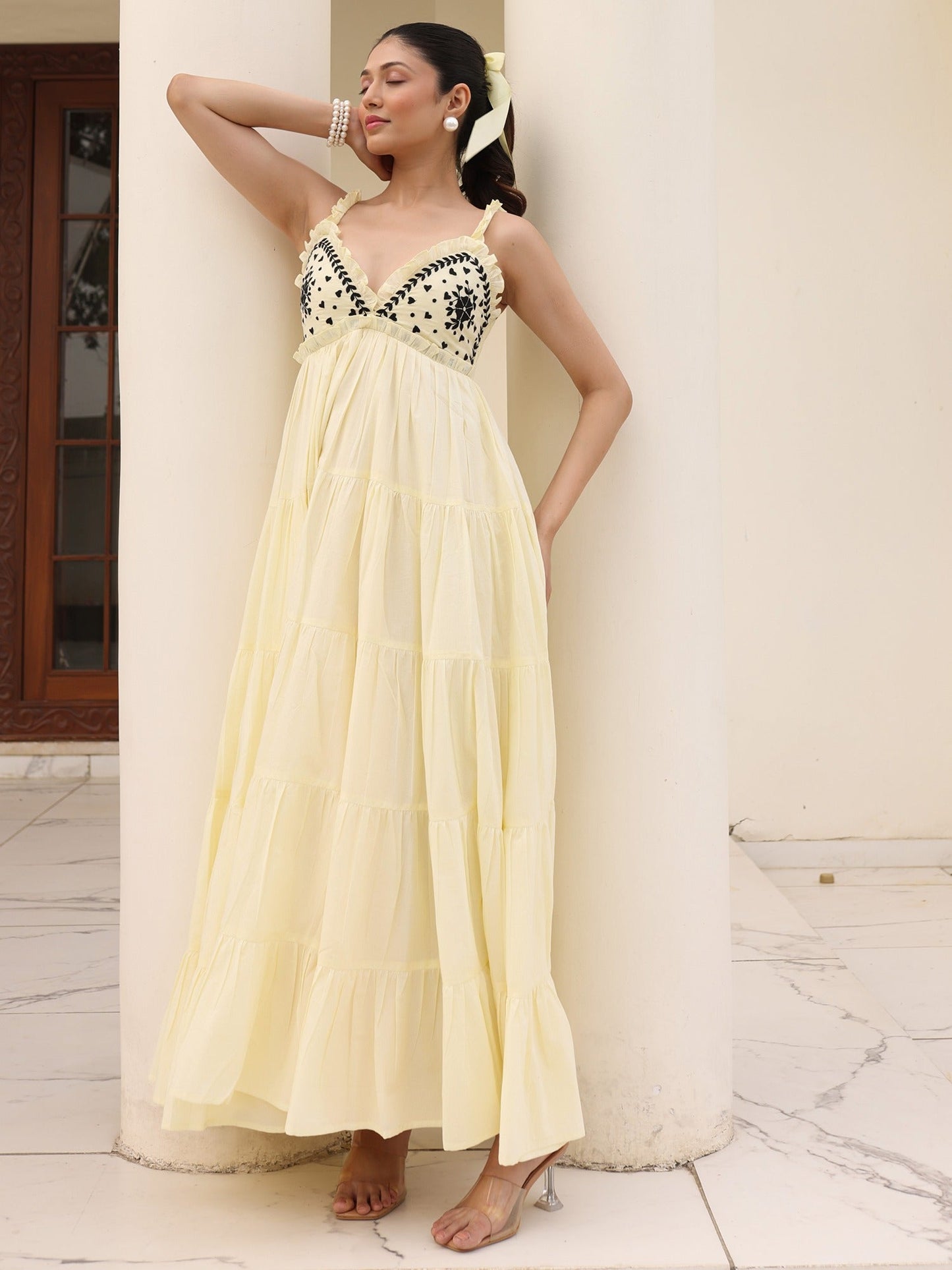 Butter Crossiant Yellow Dress