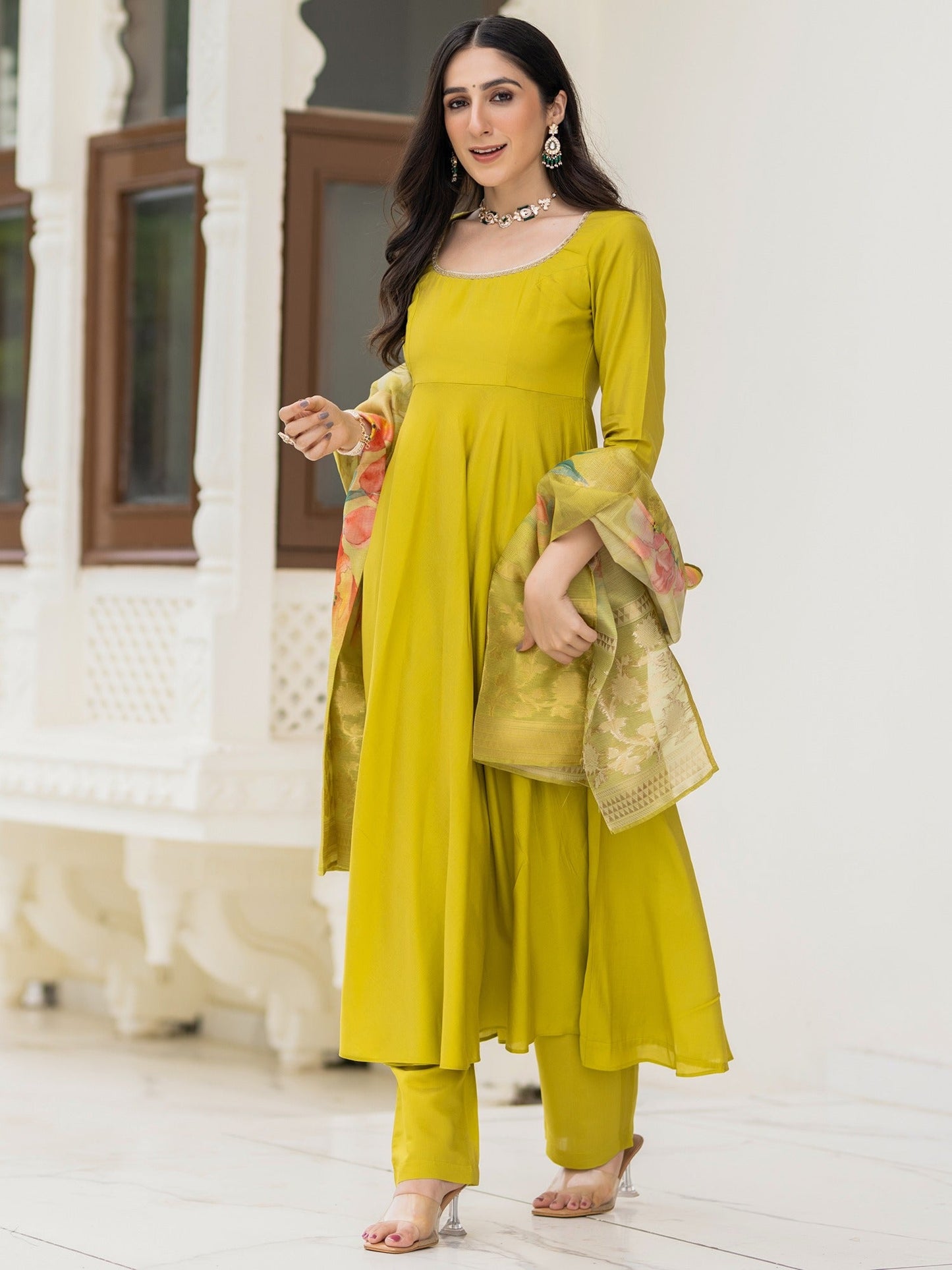 Ethnic Green Suit Set
