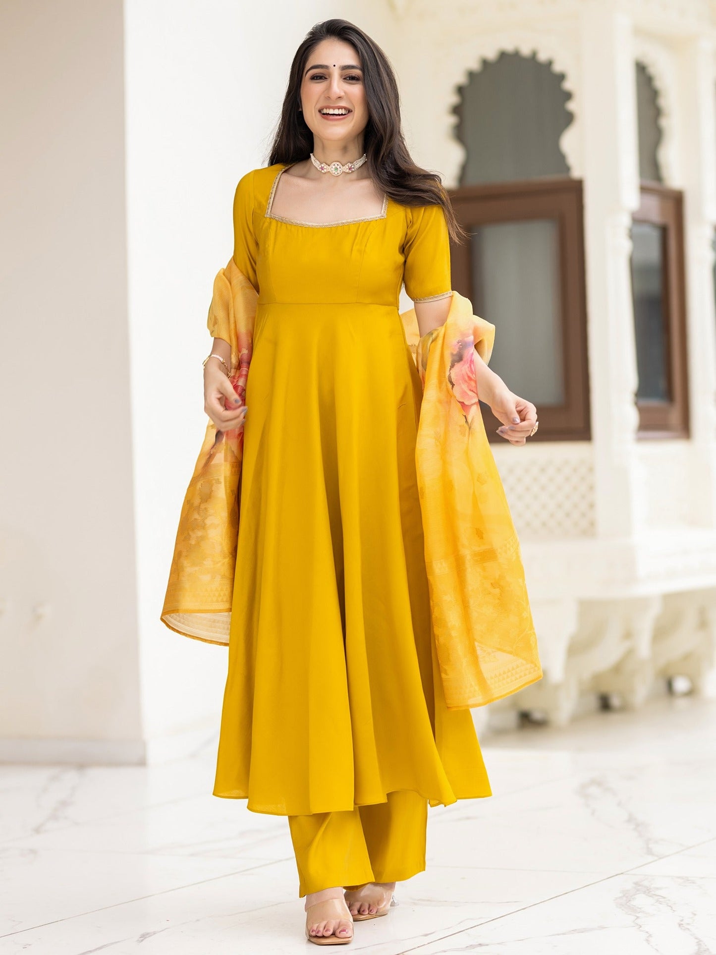 Ethnic Yellow Suit Set