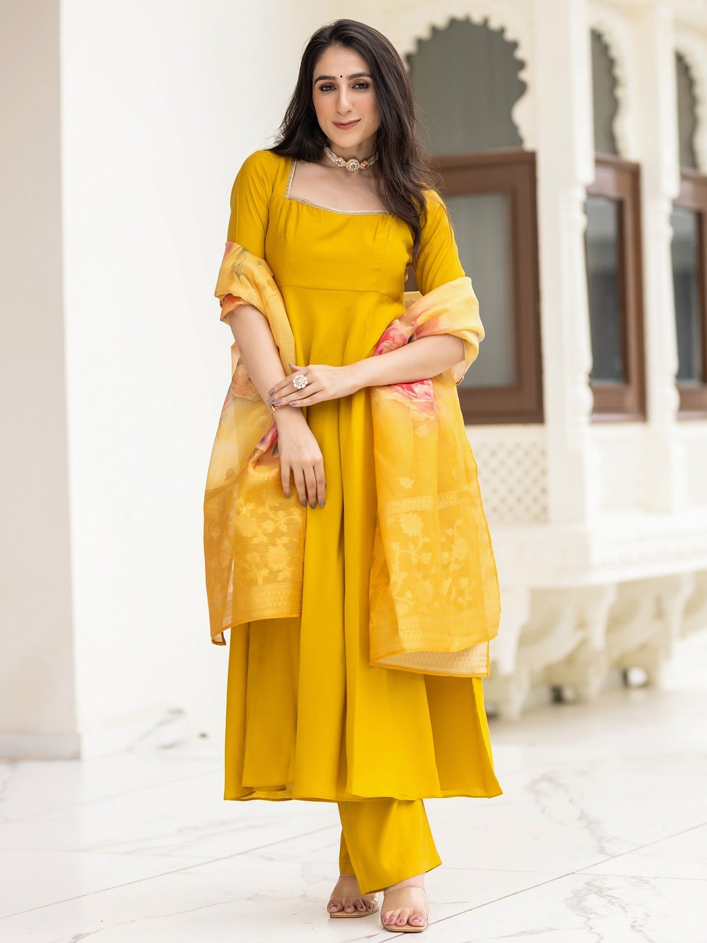 Ethnic Yellow Suit Set