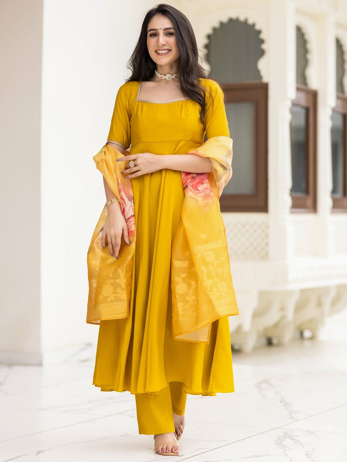 Ethnic Yellow Suit Set
