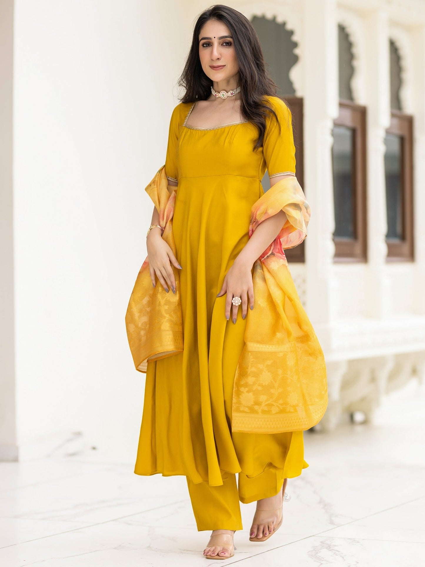Ethnic Yellow Suit Set