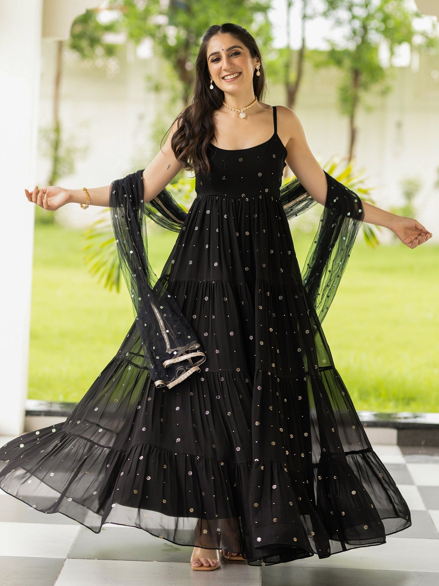 Meher Black Anarkali