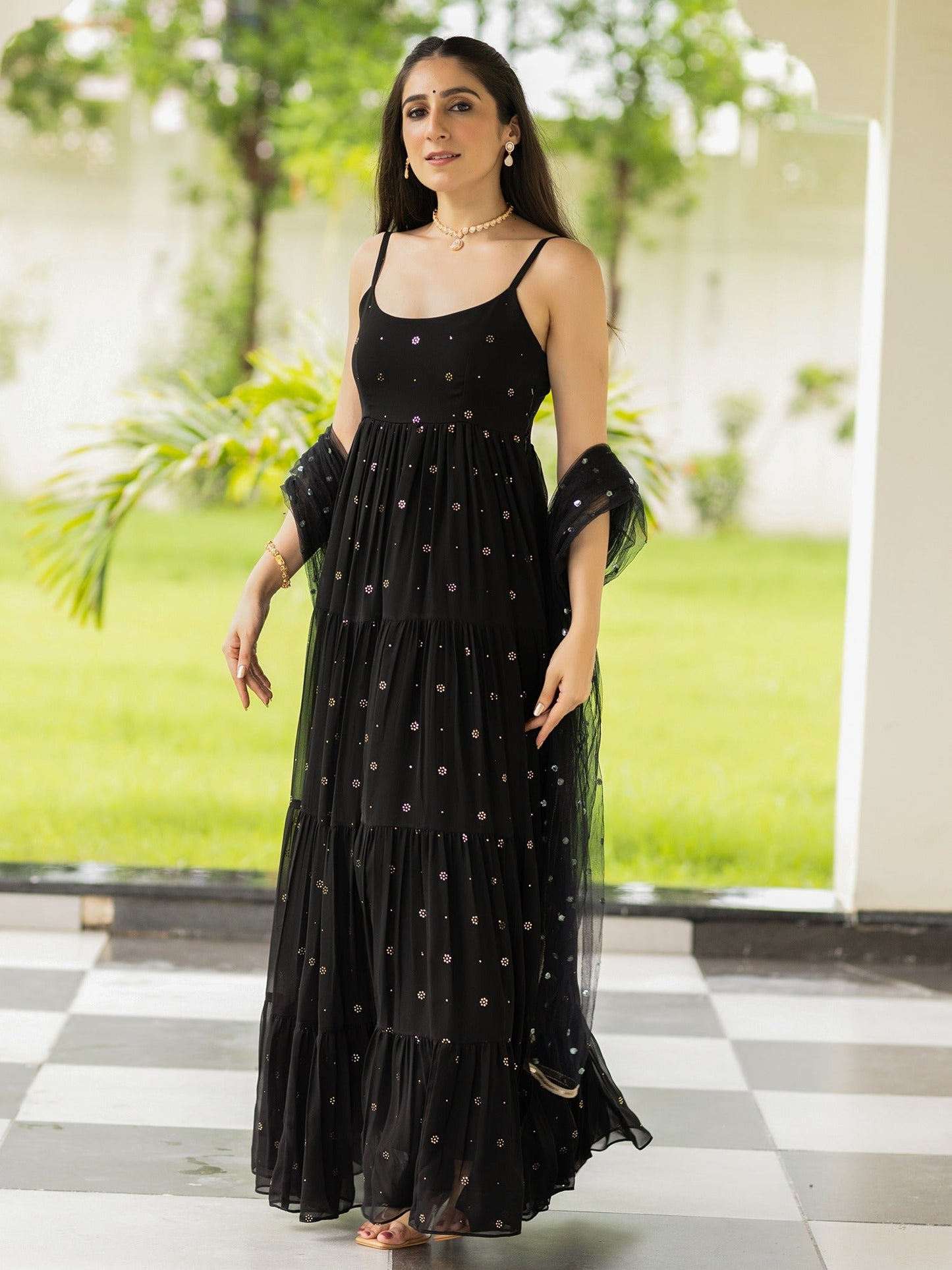 Meher Black Anarkali