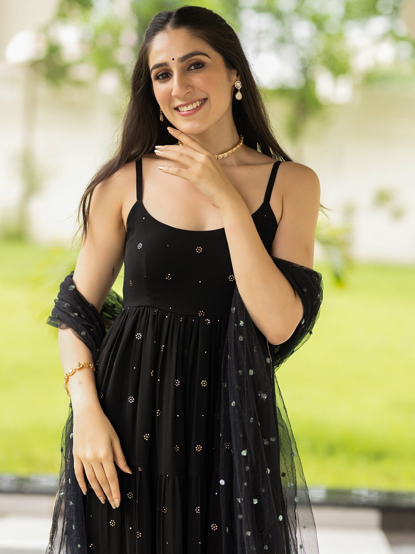 Meher Black Anarkali