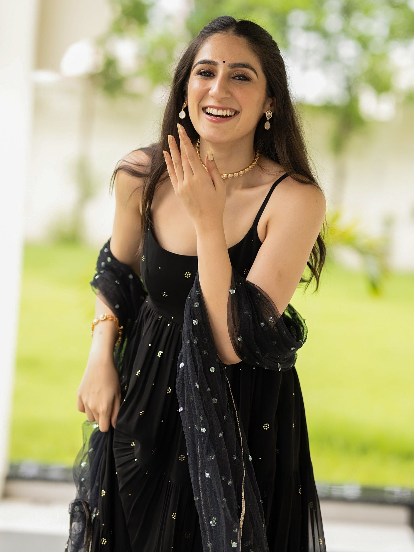 Meher Black Anarkali