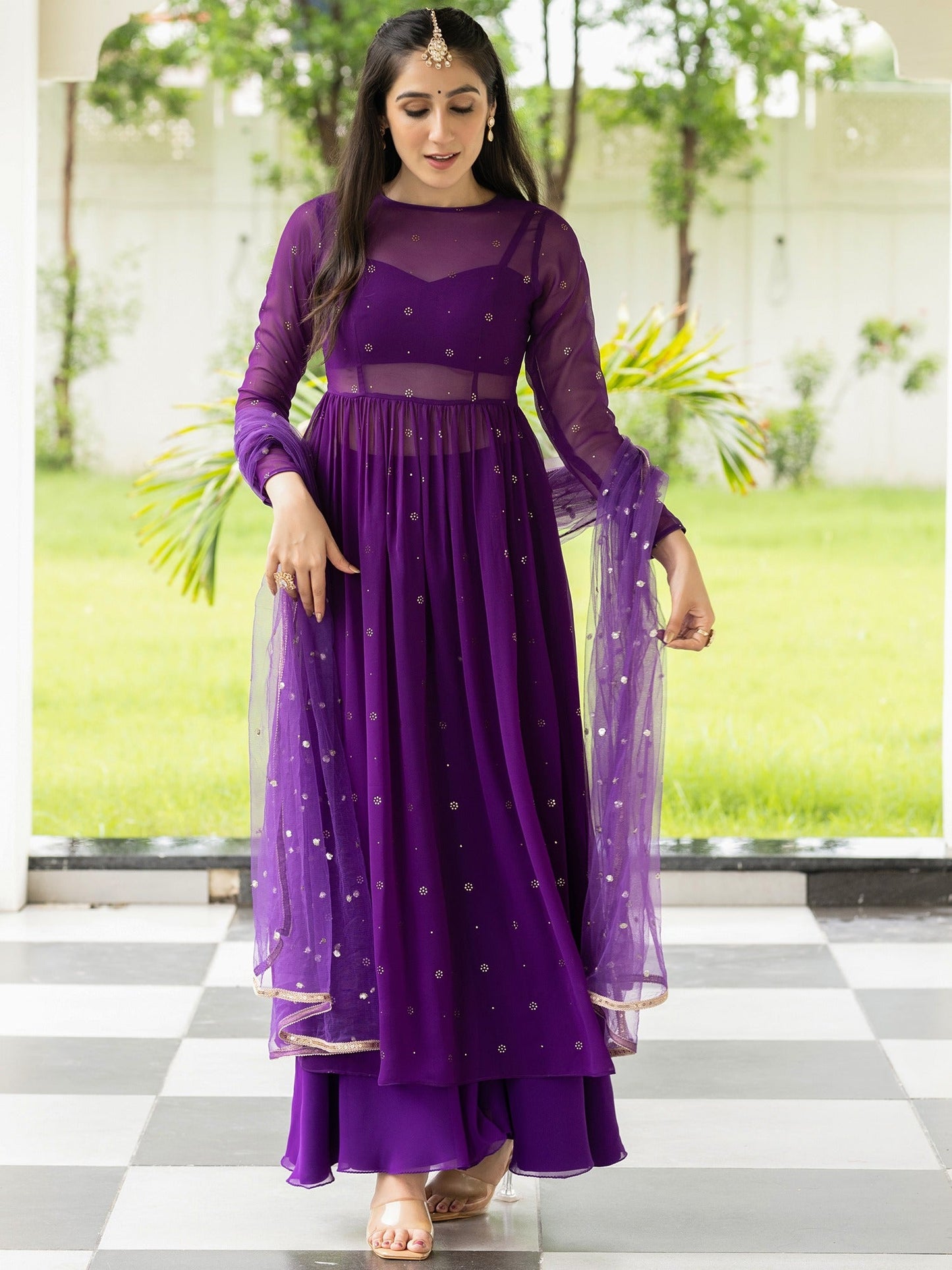 Meher Purple Anarkali