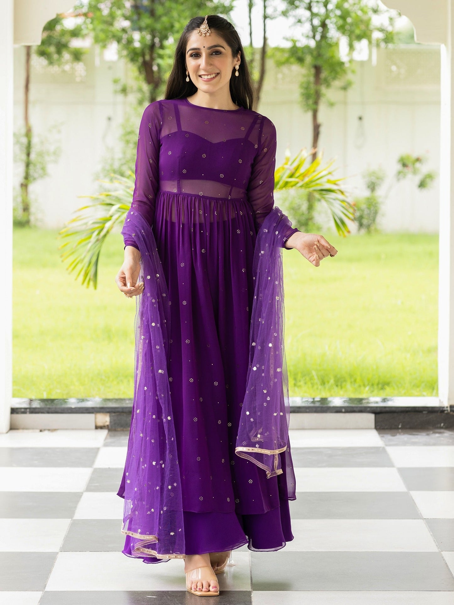 Meher Purple Anarkali