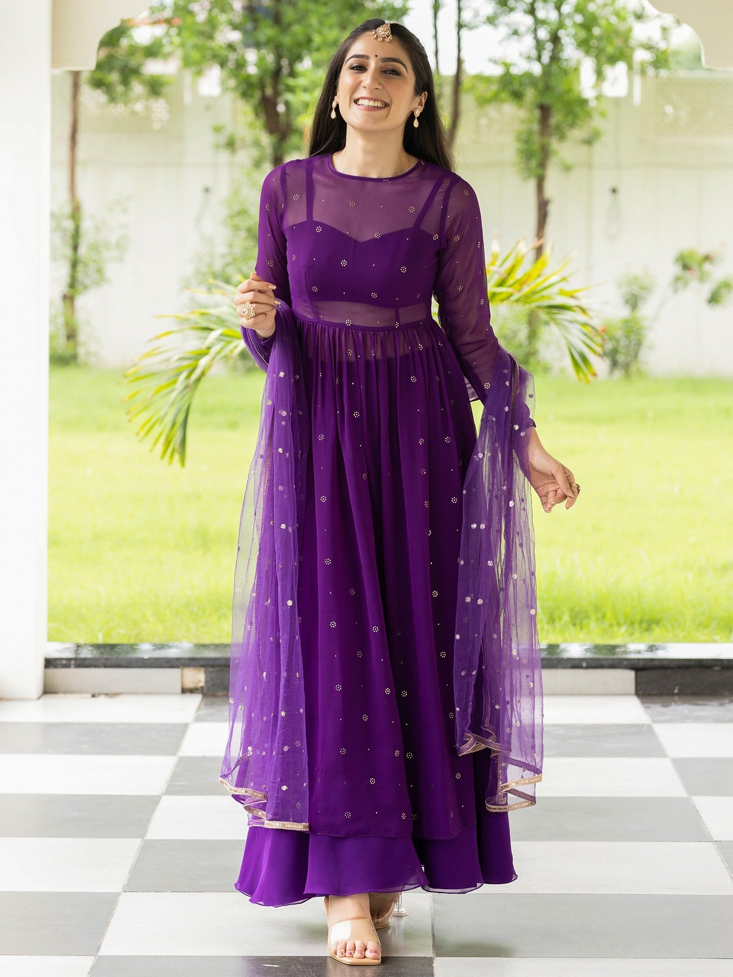 Meher Purple Anarkali