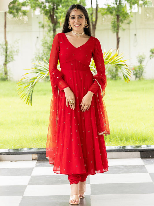 Meher Red Anarkali