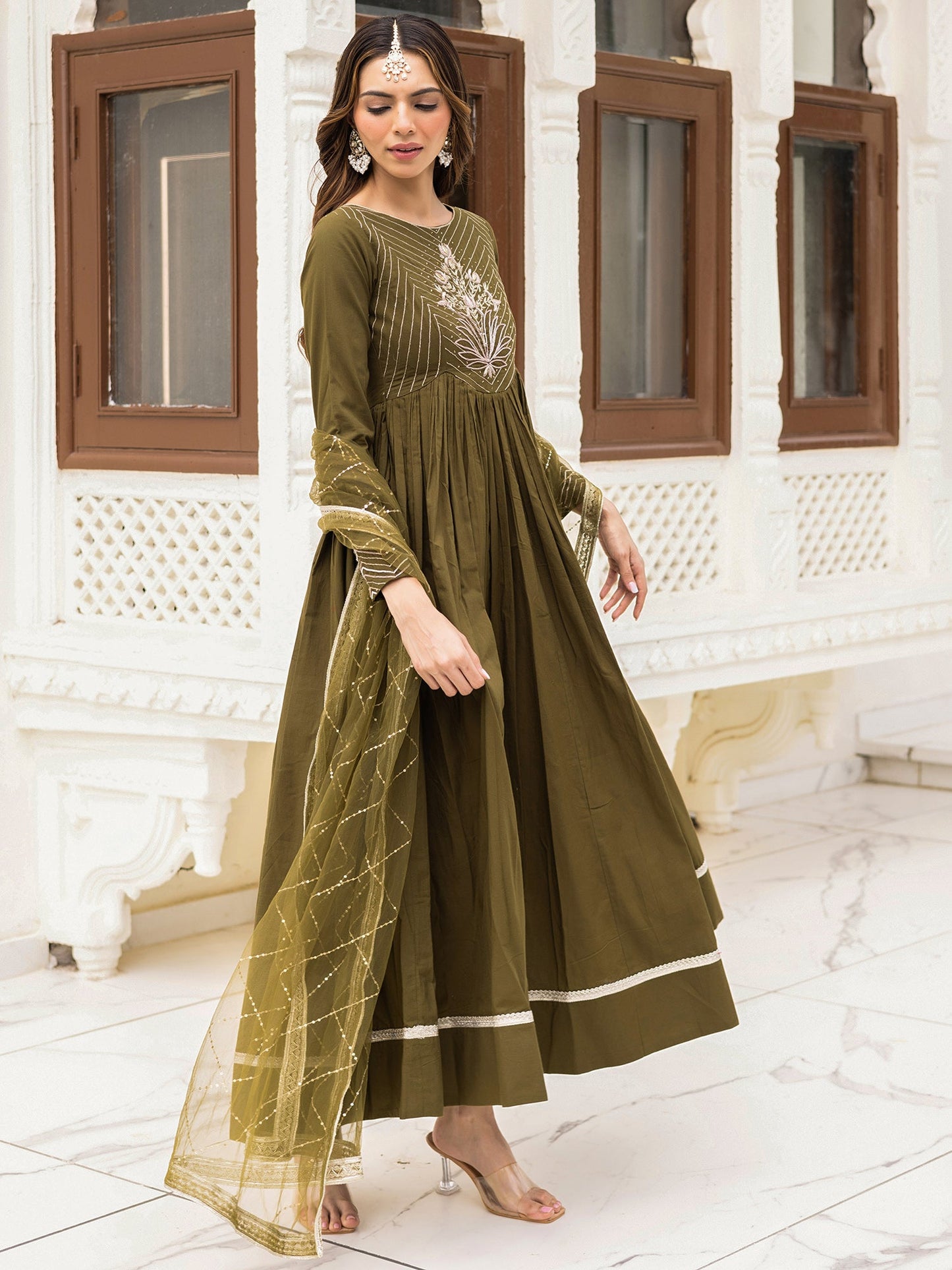 Sitaara Green Anarkali Set