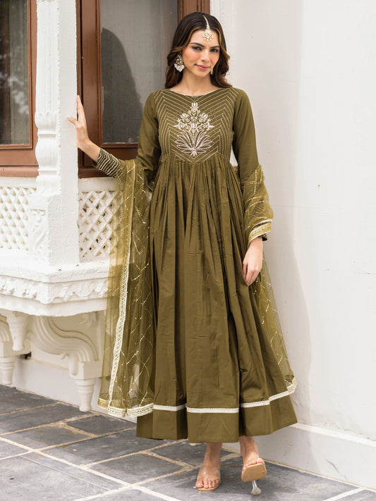 Sitaara Green Anarkali Set
