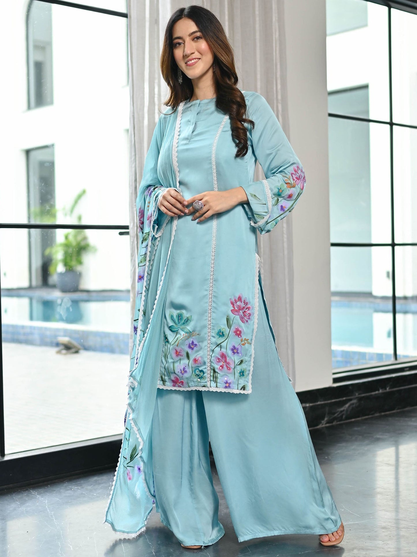 Kaarigiri Blue Kurta Set