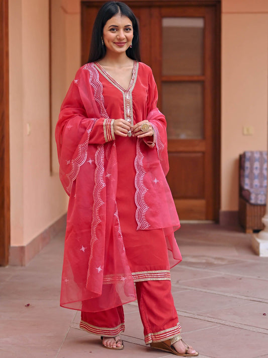 Brown Velvet Kurta Set