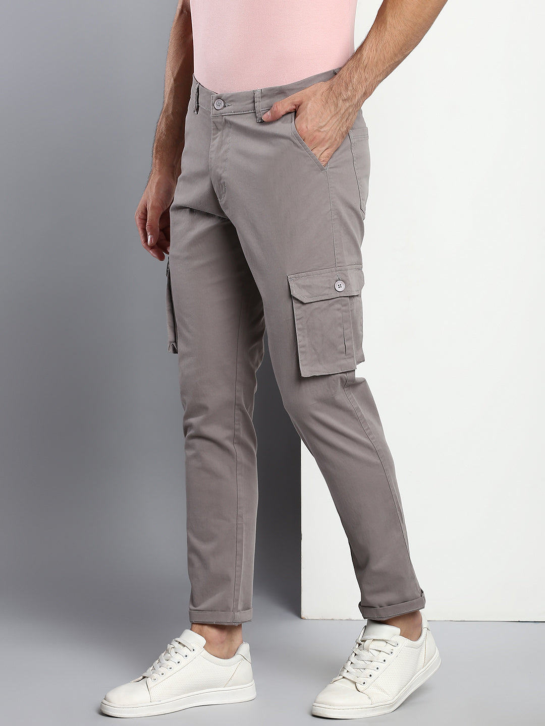 Men's Tapered Fit Cotton Cargo (Graphite Grey)