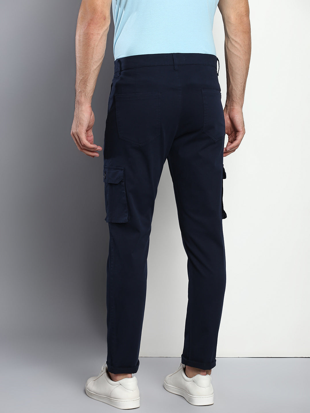 Men's Tapered Fit Cotton Cargo (Navy)