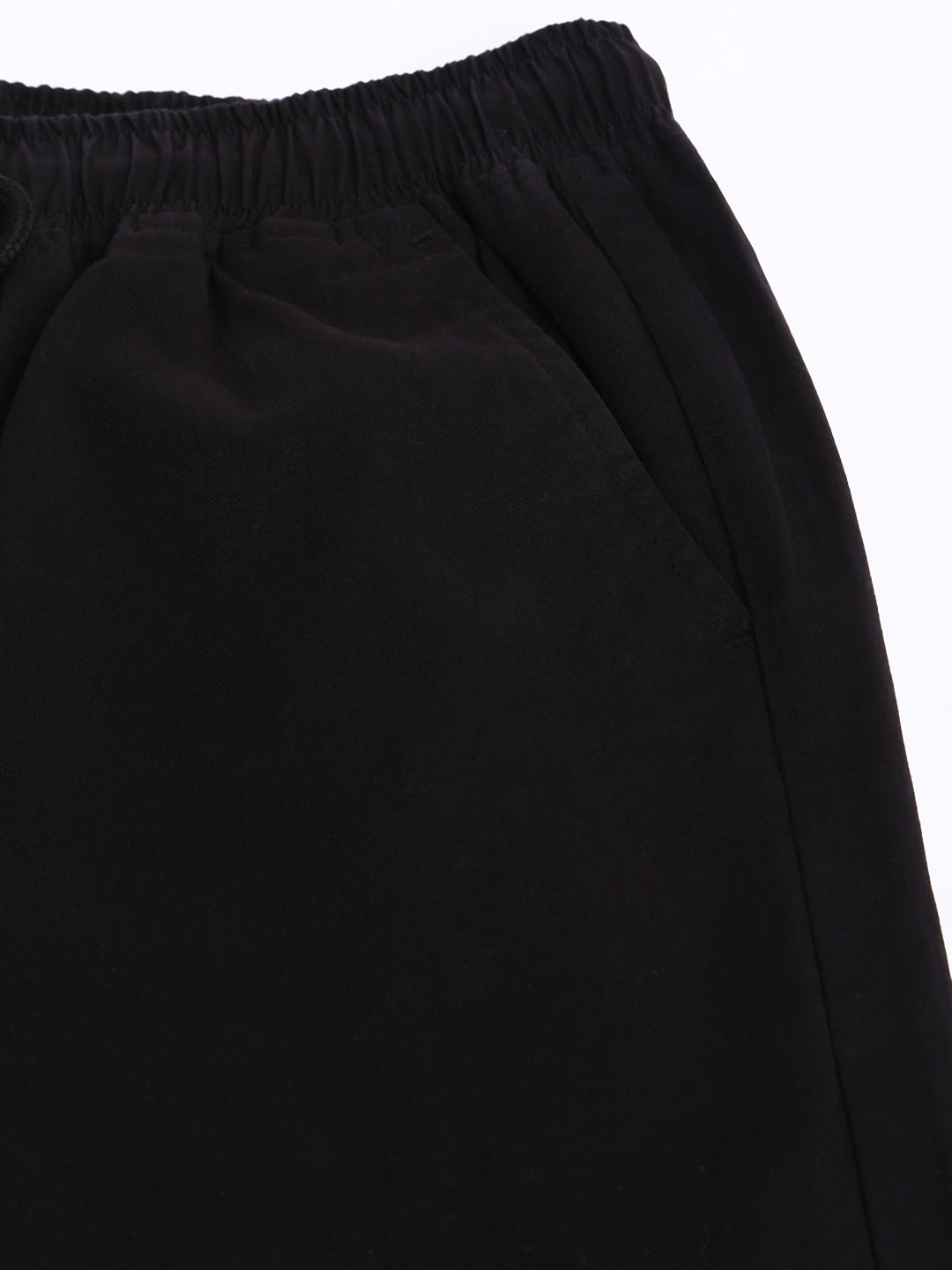 Men's Straight Fit Cotton Joggers (Black)