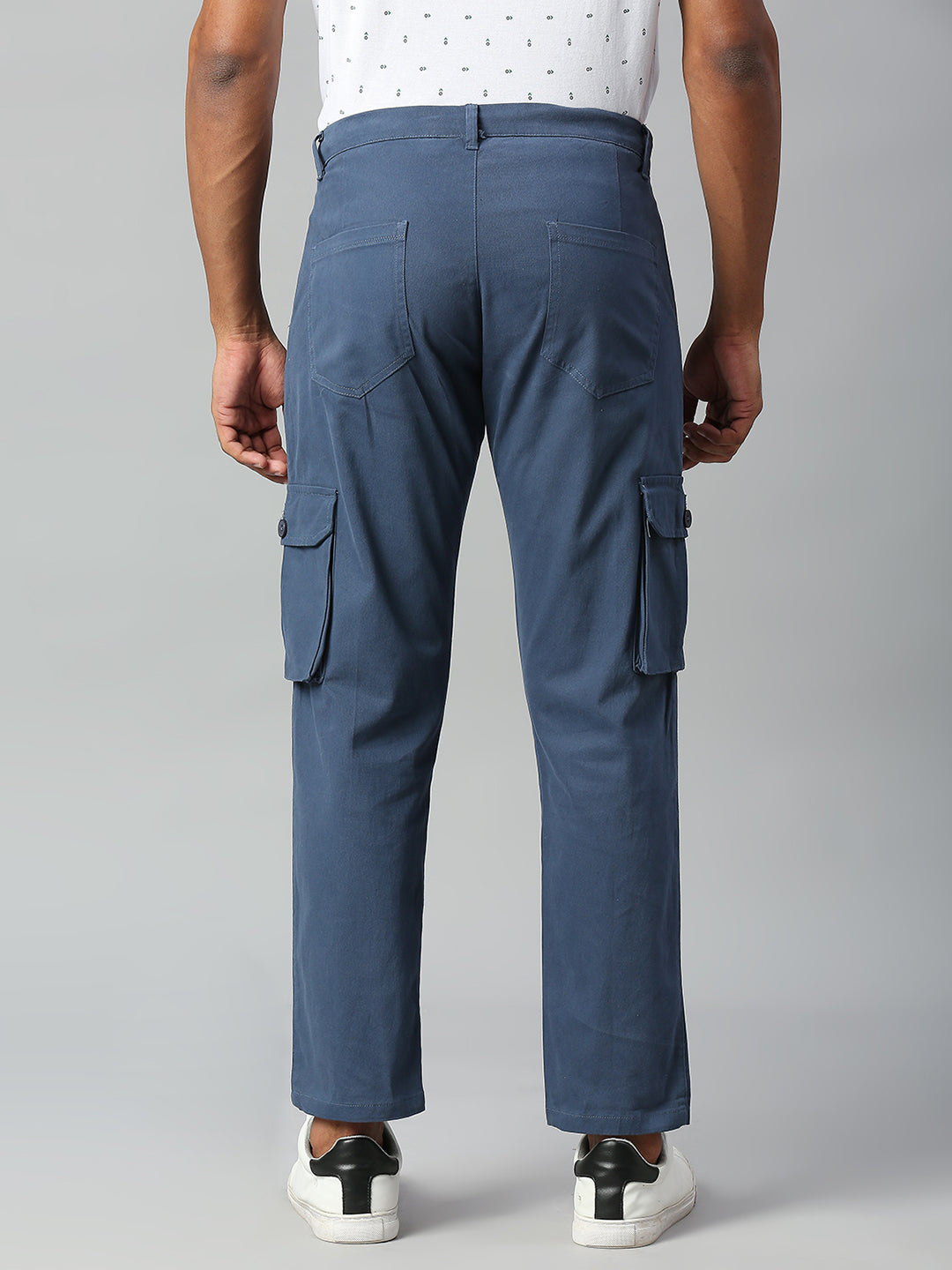 Men's Tapered Fit Cotton Cargo (Petrol Blue)