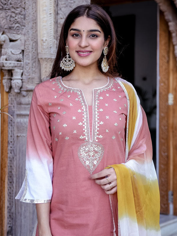 Tie-Dye Kurta Set Without Dupatta
