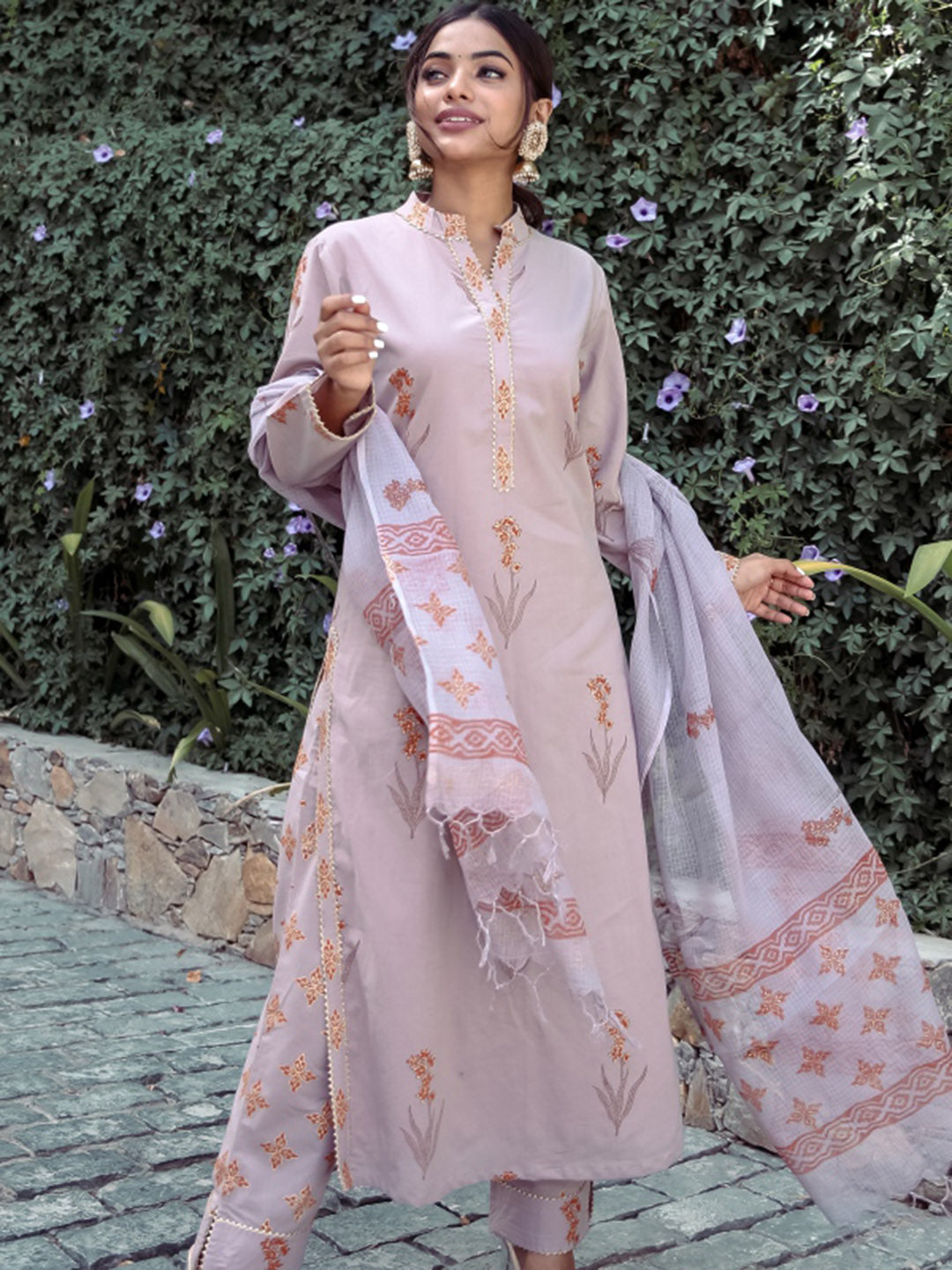 Printed Bagru Kurta Set