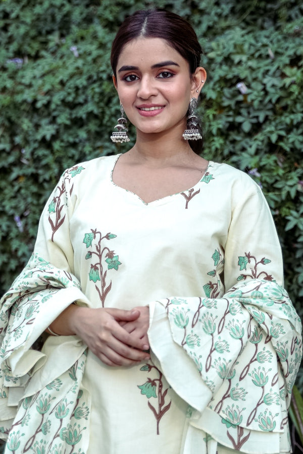 Printed Kurta Set With Dupatta