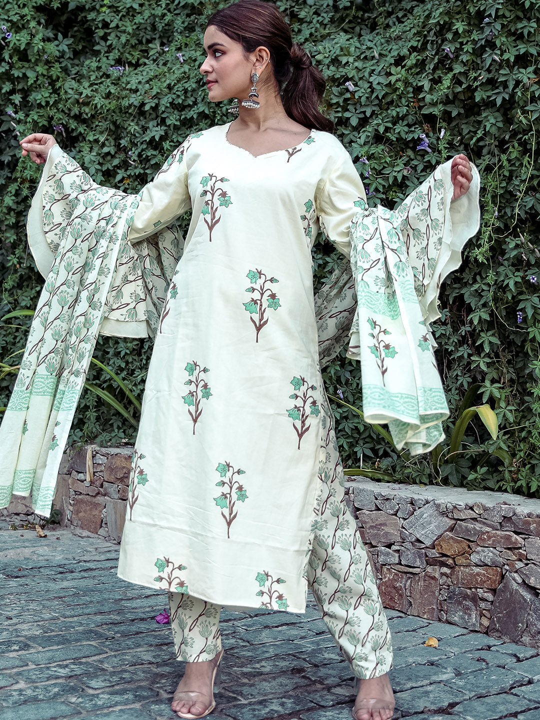 Printed Kurta Set With Dupatta