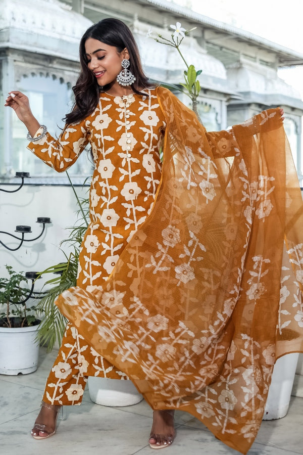 Cotton Handblock Printed Kurta Pant