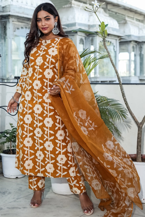Cotton Handblock Printed Kurta Pant