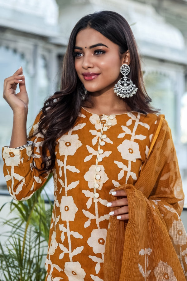 Cotton Handblock Printed Kurta Pant